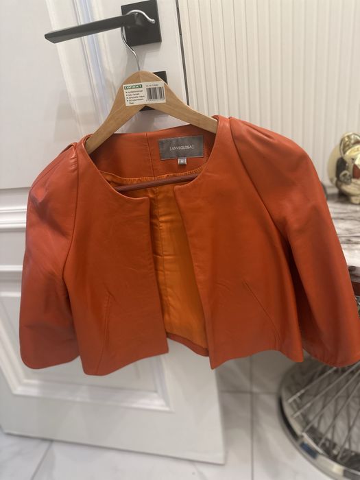 Лайковое болеро . Коралловое.