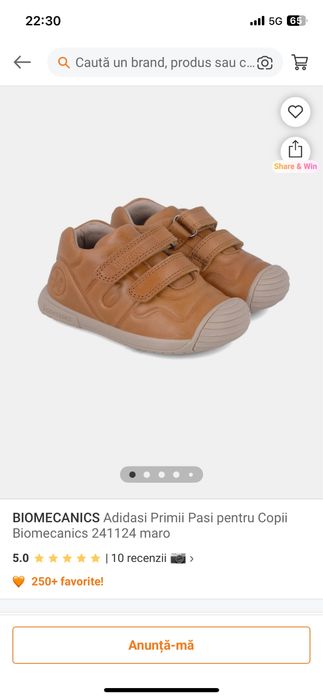 Adidasi Biomecanics marime 18