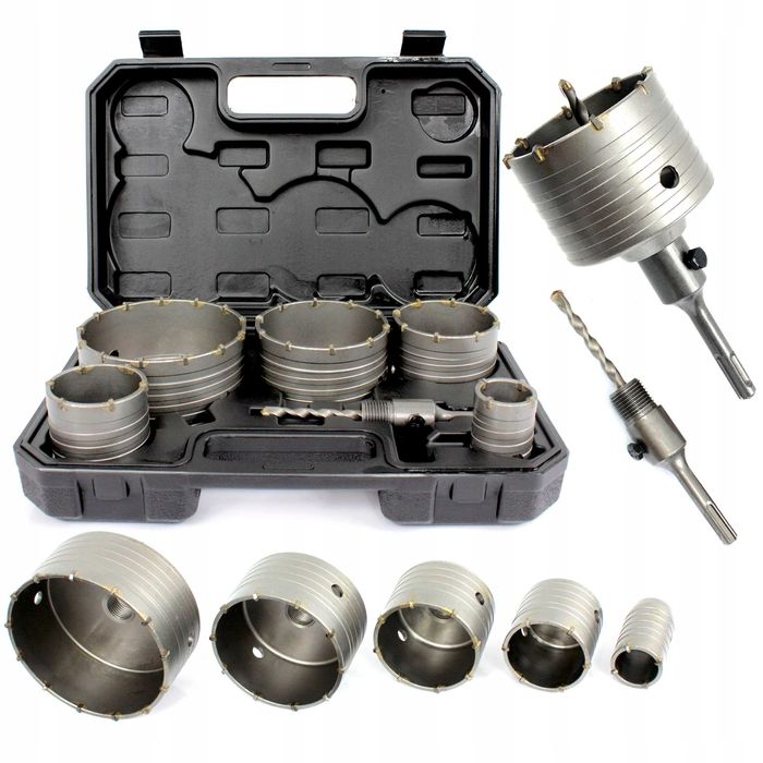 Set 6 carote cu vidie pentru beton 40-125mm cu adaptor SDS+ (S10330)