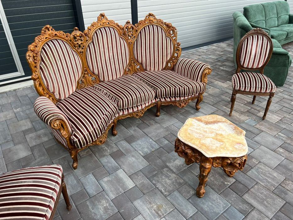 Canapea sufragerie Baroc inclus masa și scaune