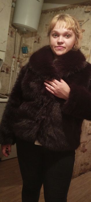 Шуба с искусственным мехом