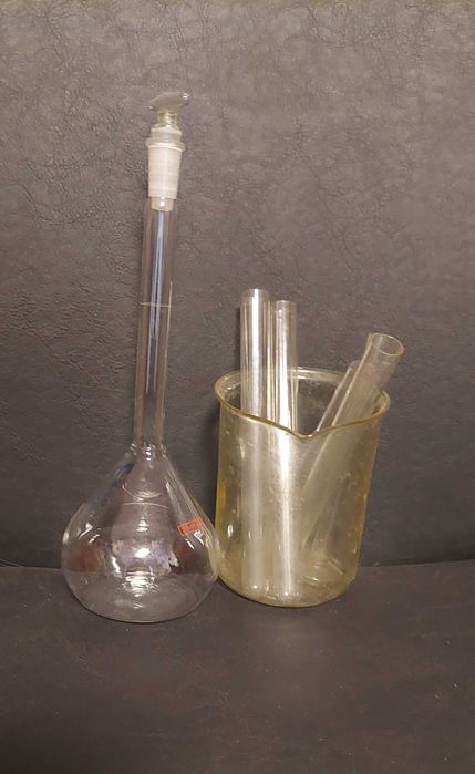 Pahar Berzelius + 5 eprubete sticla