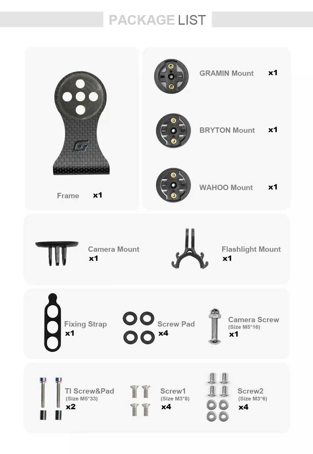 OGEVKIN suport pipa ghidon bicicleta computer Garmin Bryton carbon