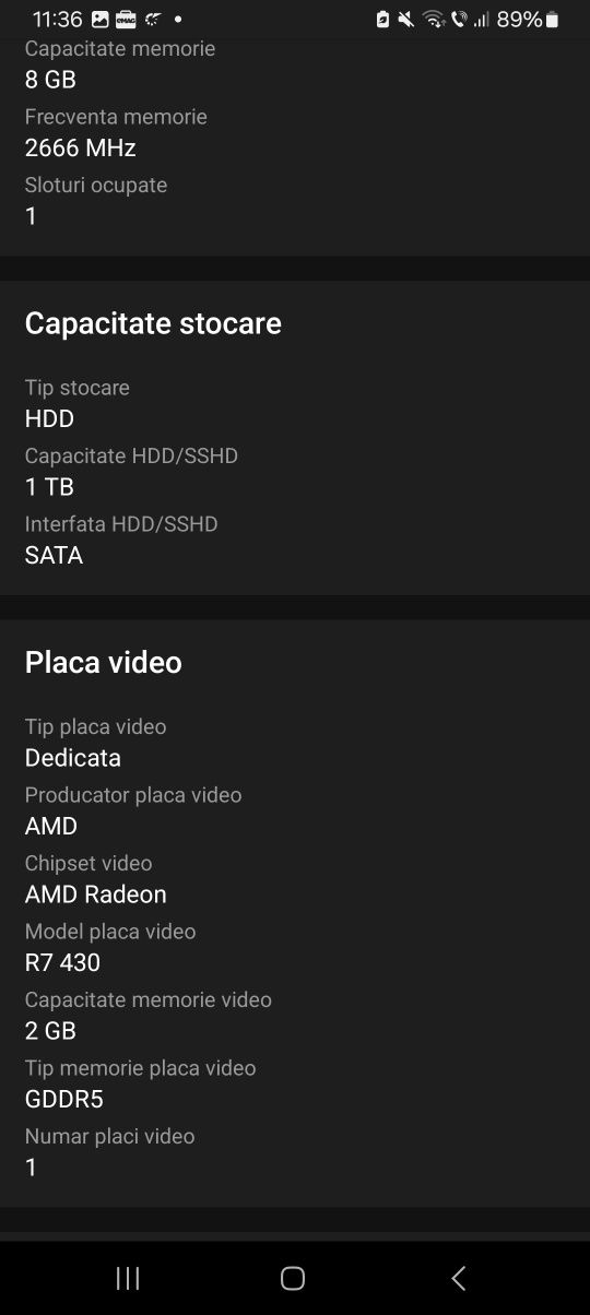 DESKTOP PC i7 HP+cadou monitor AOC.