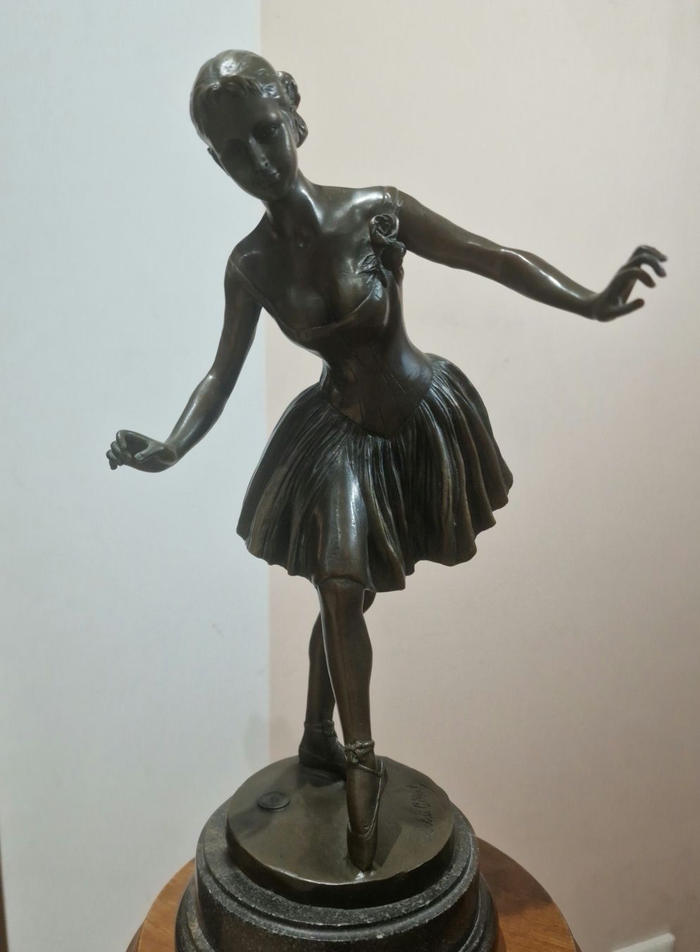 Statueta din bronz Balerina semnata