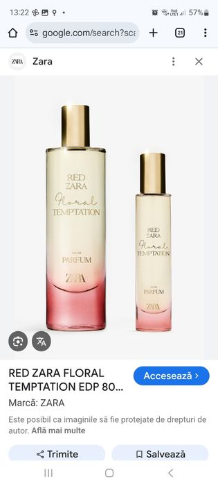 Parfum Red ZARA Floral Temptation nou