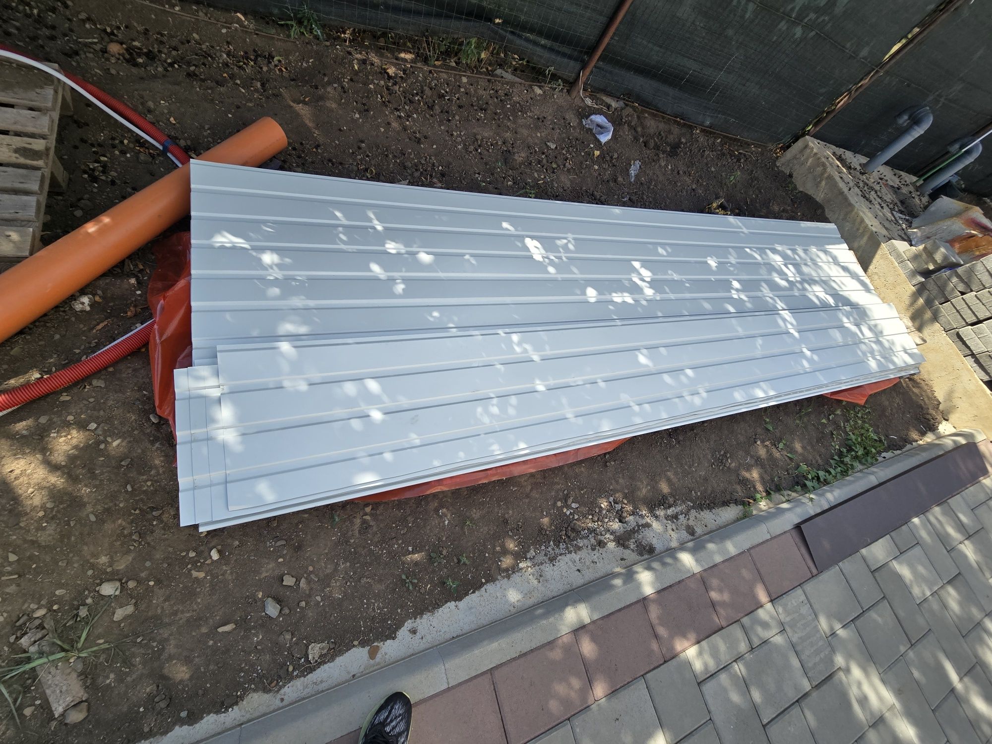 Vand tabla Bilka profil T8, alb lucios 1.2m X 4m X 0.5mm