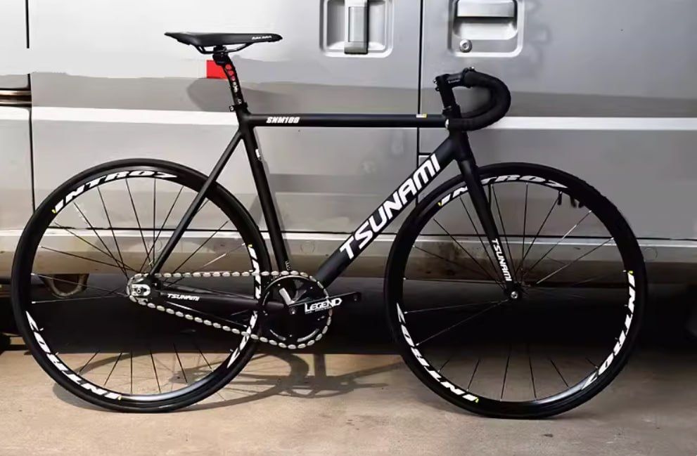 Черный фиксированный велосипед - tsunami snm100