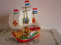 cadou rar Vapor/Corabie decoratiune vintage handmade Olanda anii '80