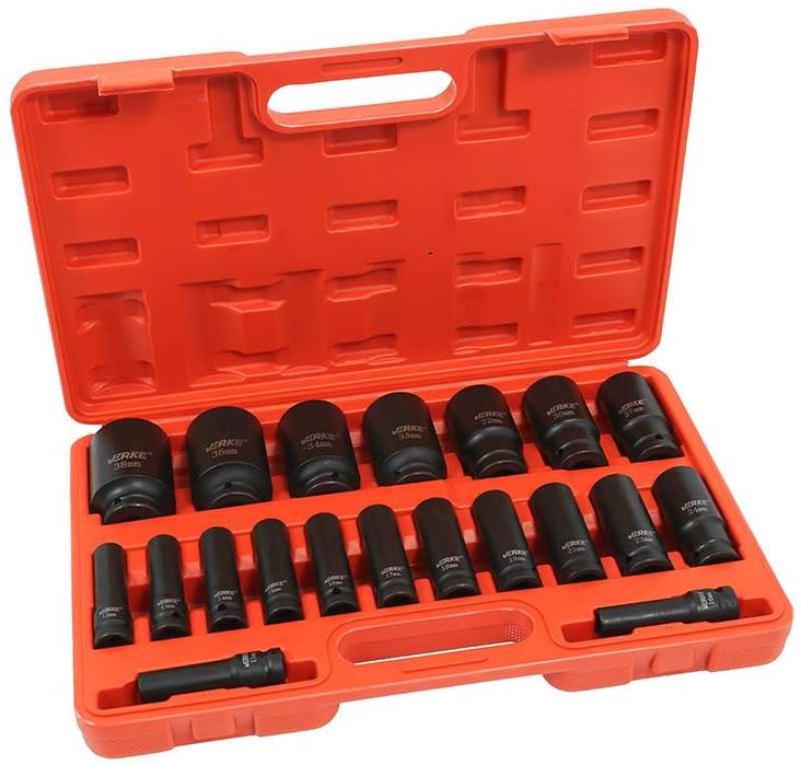 Set chei tubulare impact lungi ½ 20 piese 10-38mm (V39468)