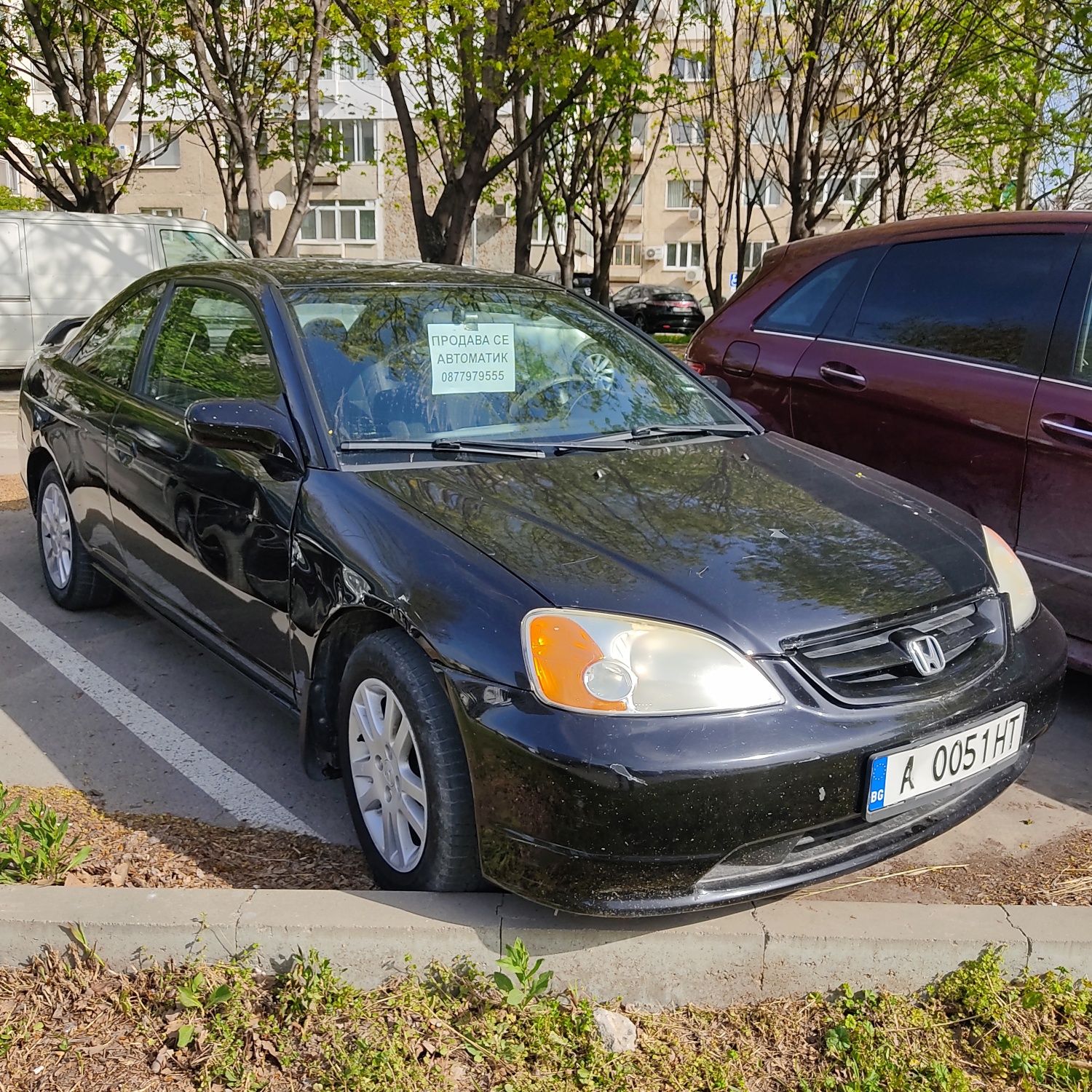 Honda Civic 7 Coupe, 1.7i, Автоматик
