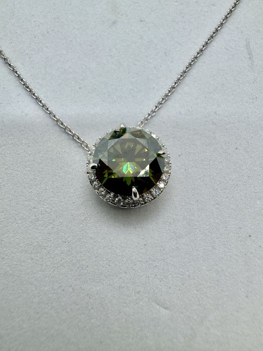 Сребърно колие с мойсанит (Диамант) 5 карата