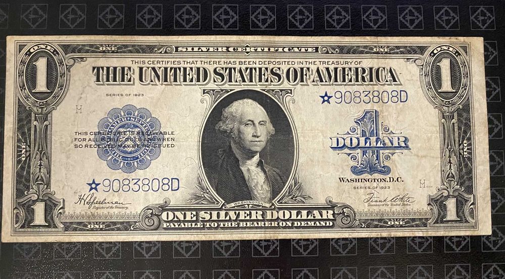$1 One dollar Silver Certificate 1923 "Horse Blanket"  STAR NOTE