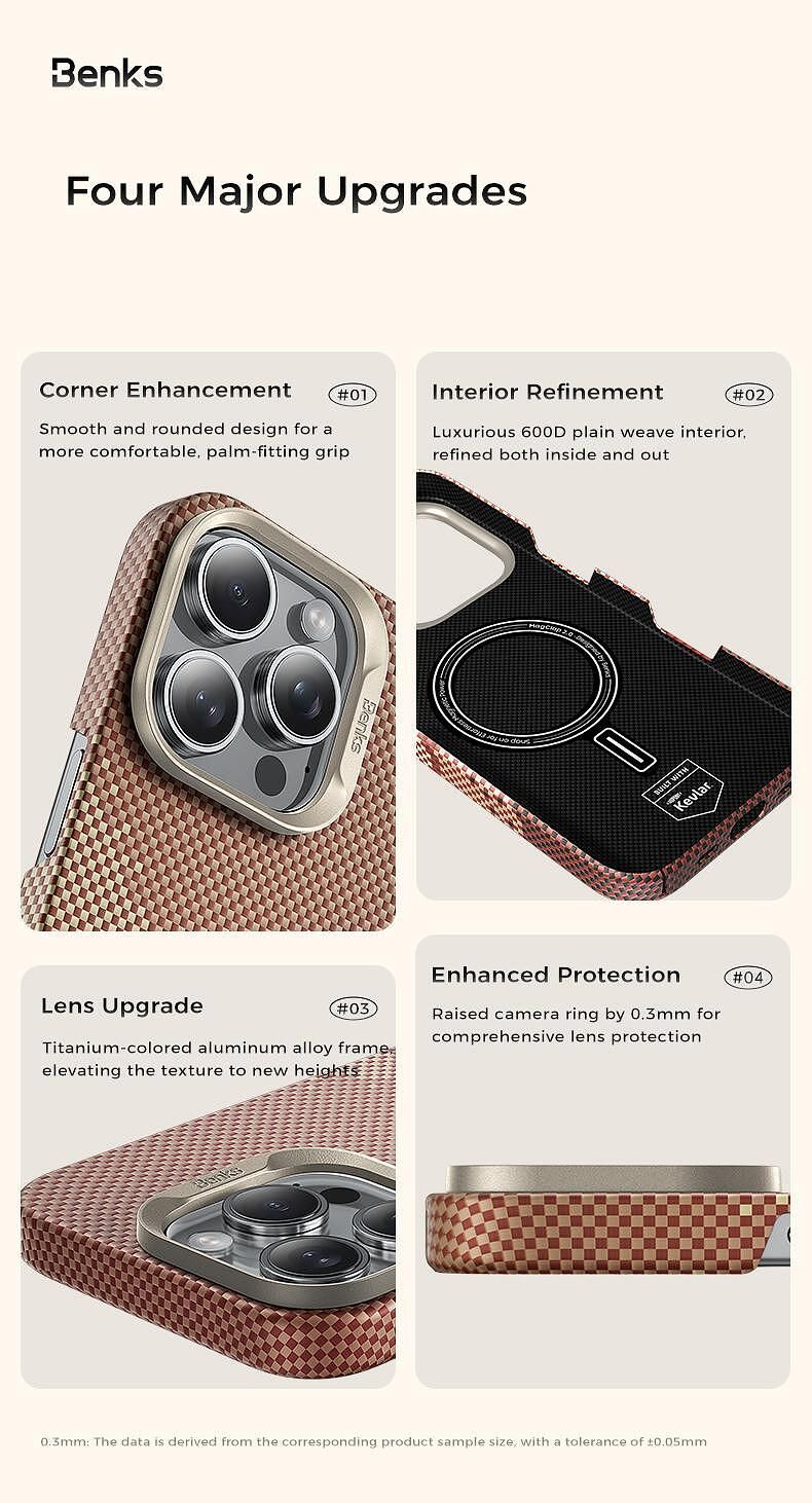 Кейс benks etui magnetic golden tide kevlar 600d за iphone 16 pro