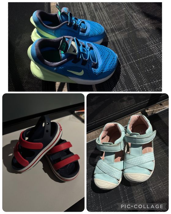 3 чифта детски обувки - Nike Airmax, Crocs, Biomecanics