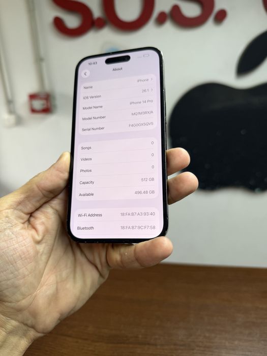 Vand Iphone 14 Pro 512Gb Space Black