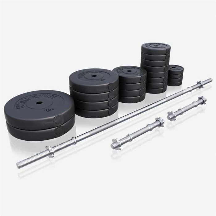 Set ciment piept + gantere 130kg