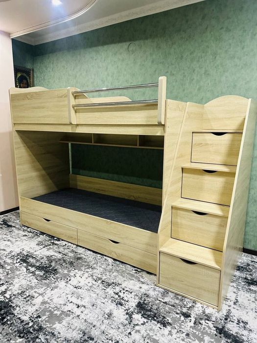 Деская кровать двух этажная
