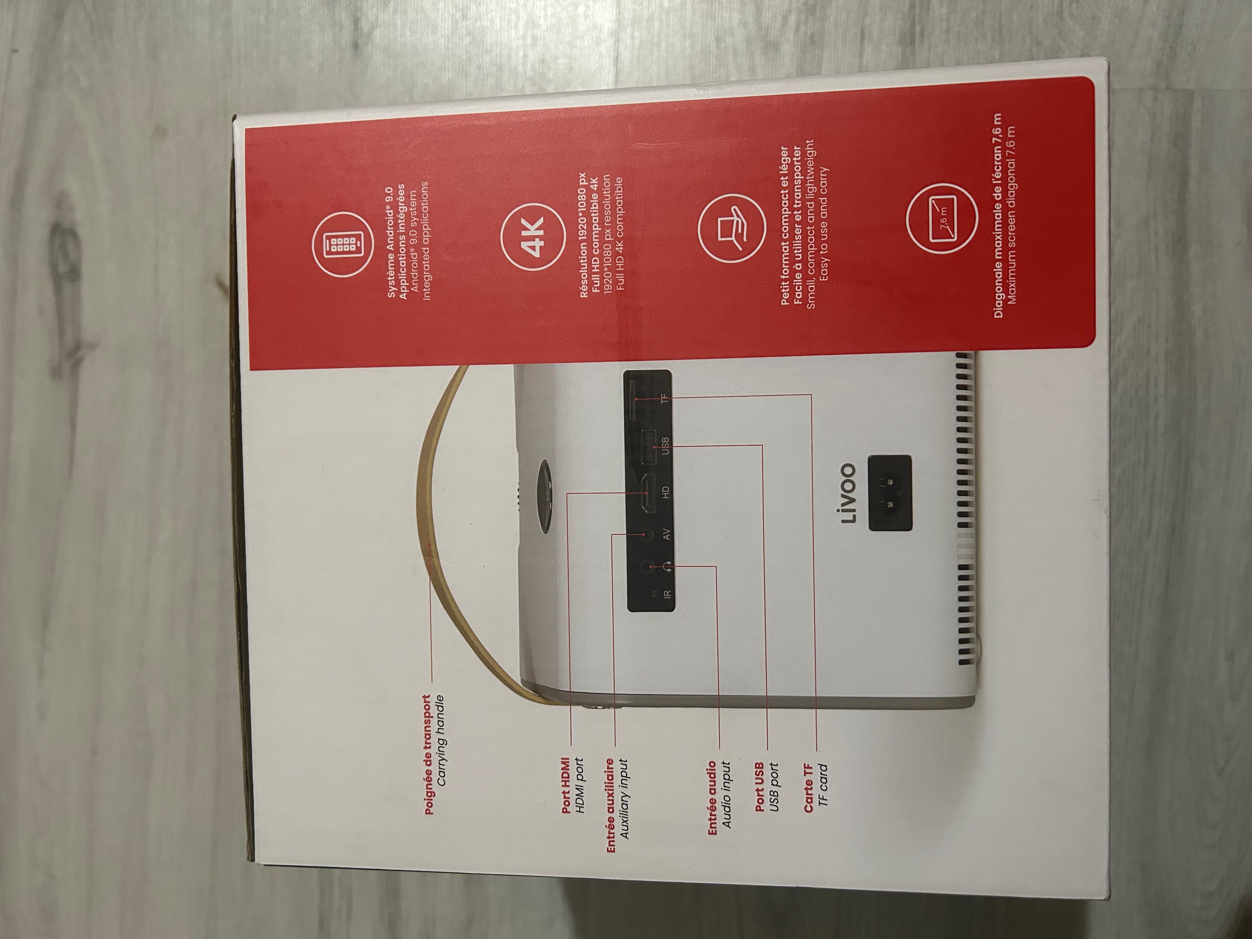 Livoo Portable Video projector Android 9.0