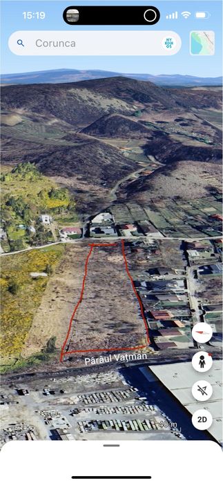 Teren intravilan in spate la vila Chesa/Corunca