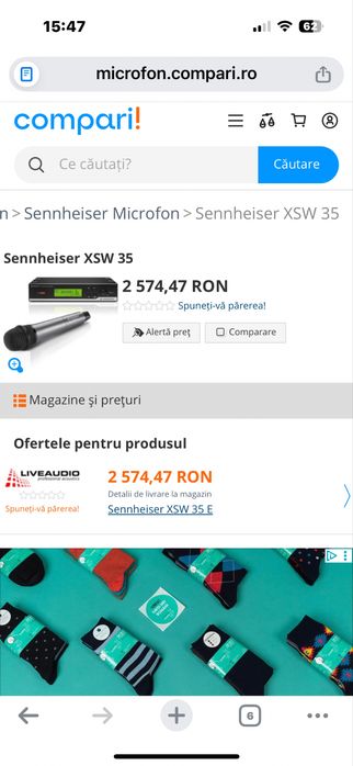 Microfon Sennheiser 835 xsw mk1 ( nu shure akg )