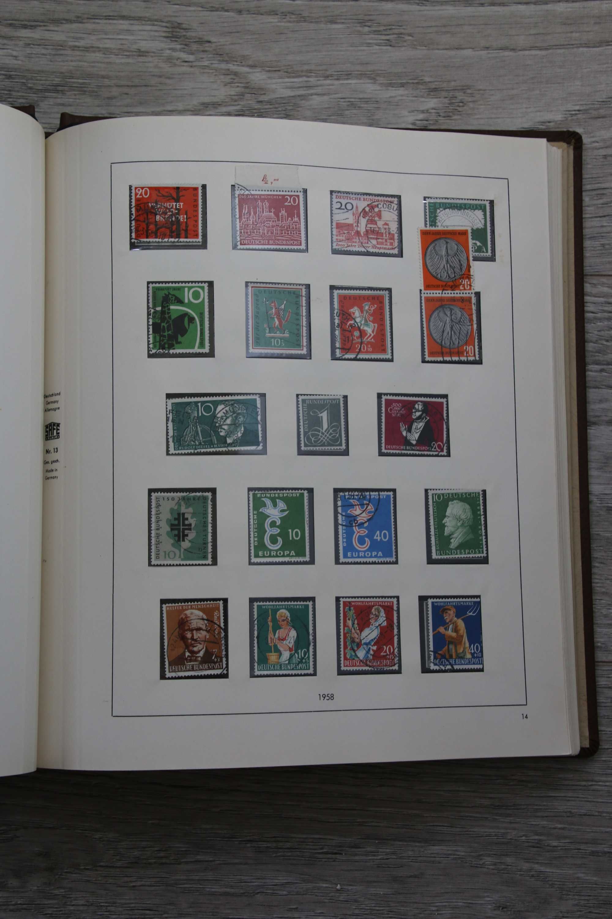 Album timbre preprintat Germania Federală 1949-1969 + bonus
