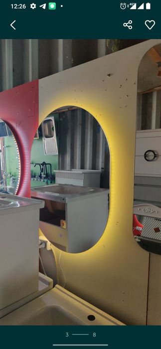 Зеркало сенсорное стекло с подсветкой