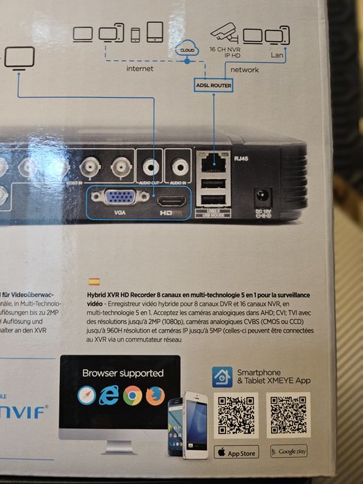 înregistrator video VCR HD hibrid