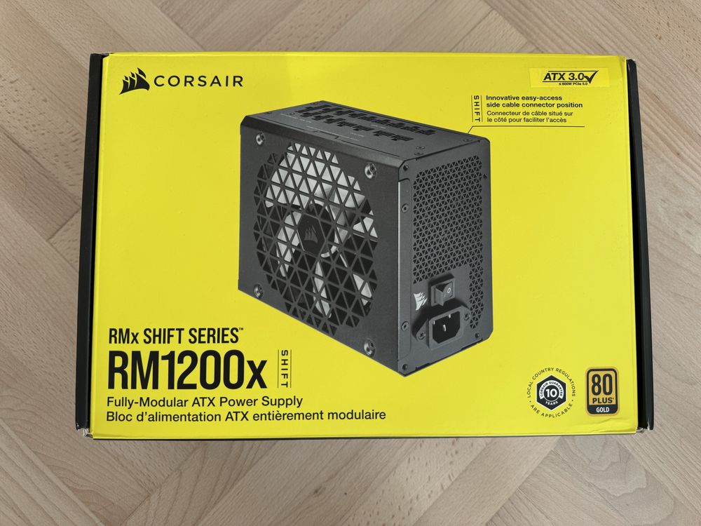 Sursa Corsair RM1200x Shift Gold, 1200W, modulara, ATX 3.0 12VHPWR