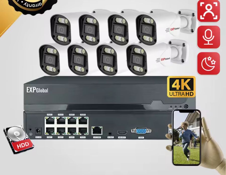 KIT Complet Camere Supraveghere Video 4/8/12 CAMERE **OFERIM MONTAJ