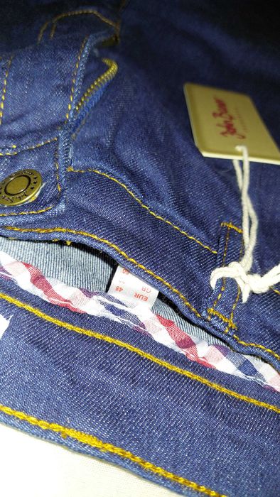 Blugi John Banner 48, bleumarin, drepti,  noi