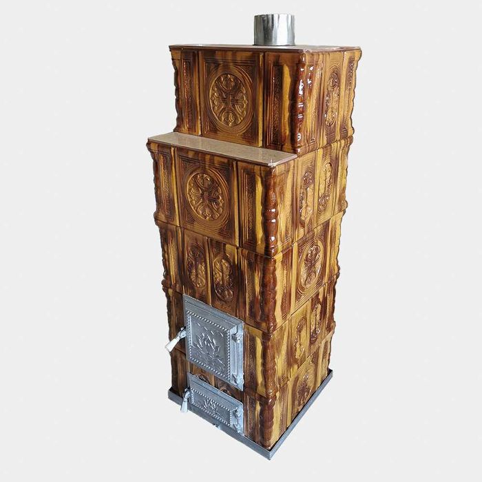 Soba de teracota mobila dreapta 5 randuri model cruce de Malta