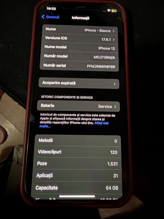 iPhone 12 64 GB + 5 huse