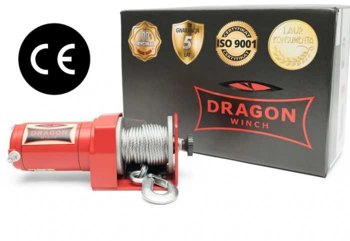 Troliu electric DRAGON WINCH 2000 lbs, trage 906 kg, 12 V