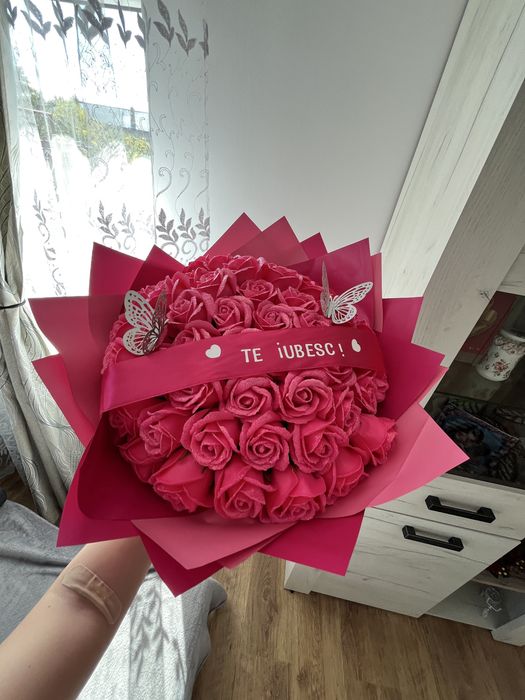 buchet din trandafiri de sapun