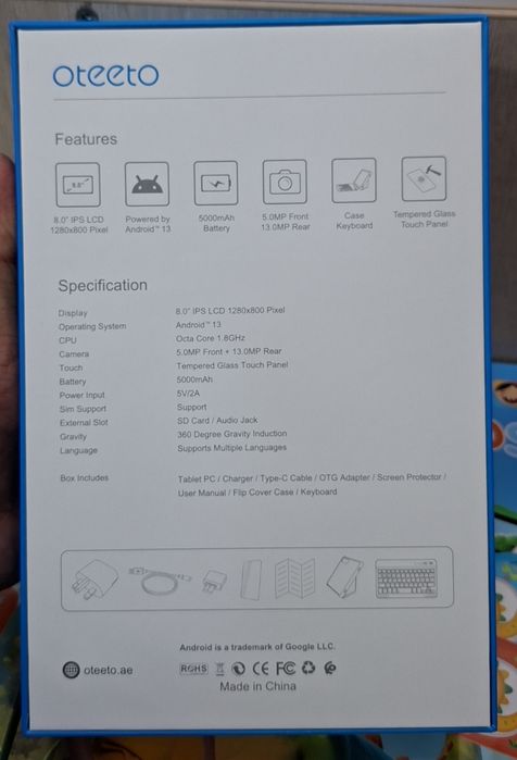 Universal planshet Oteeto Tab 8
