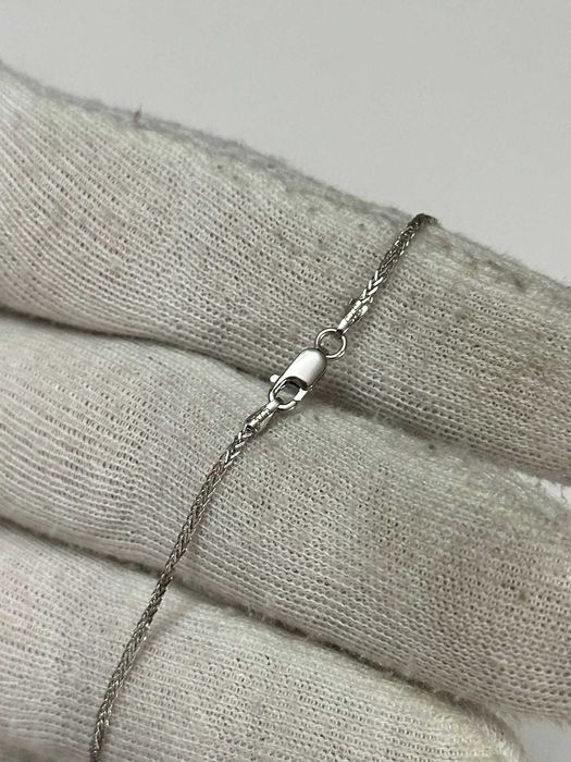 LANT + PANDANTIV AUR alb 18K - CRUCE - 16 Diamante = 0.16Ct - 5.6g !