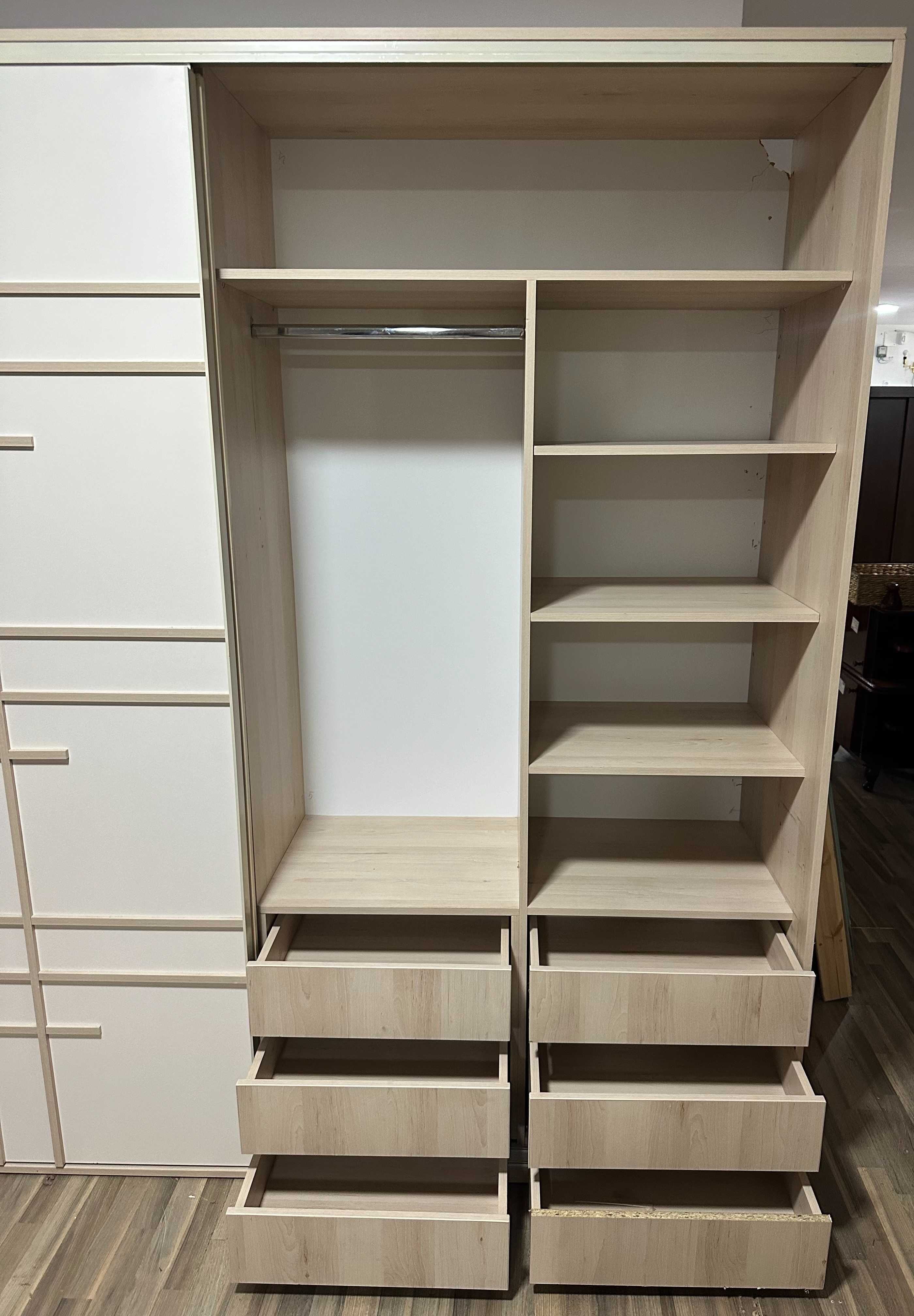 Dressing cu 2 usi glisante; Dulap cu raft si sertare; Sifonier cu bara
