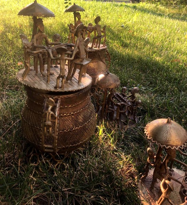 Colecție artefacte Ashanti Ghana/ Bronz masiv/Antiques