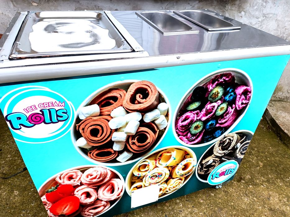 Тайландски сладолед машина за сладолед на плоча скрежина