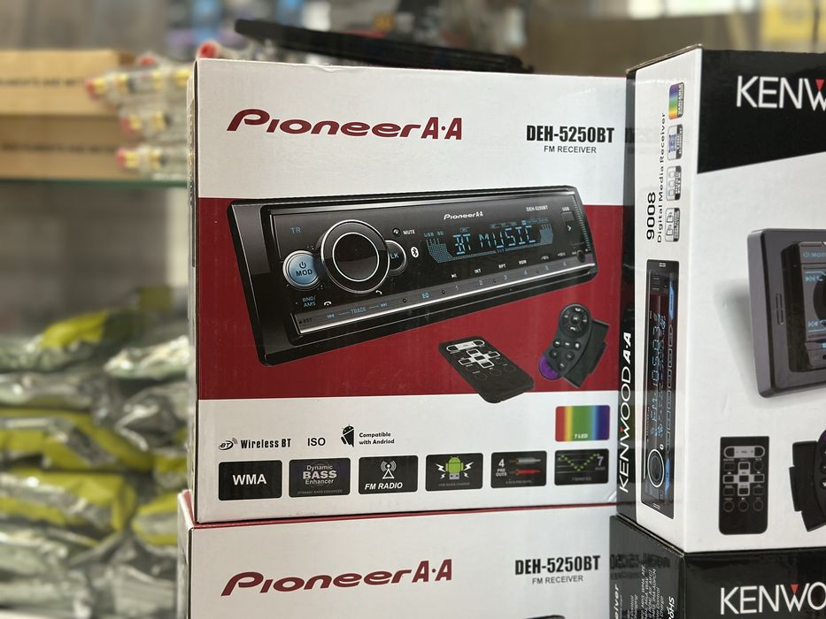 Pioneer Kenwood magnitafon bluetooth rgb usb fleshka | Eng arzon | New