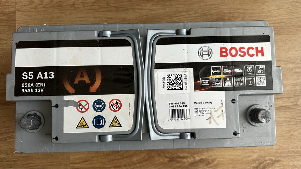 НОВ Акумулатор BOSCH AGM 95Ah 850A
