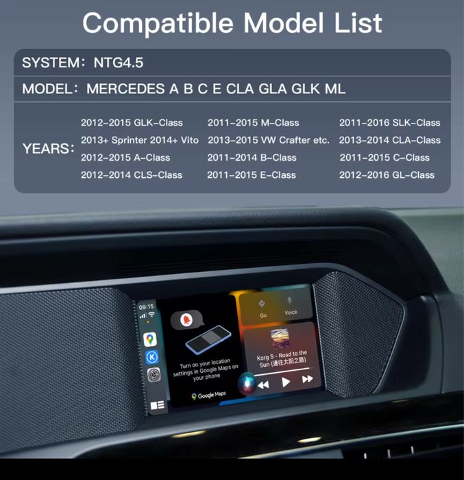 Plug-in CarPlay модул за Mercedes – лесен монтаж