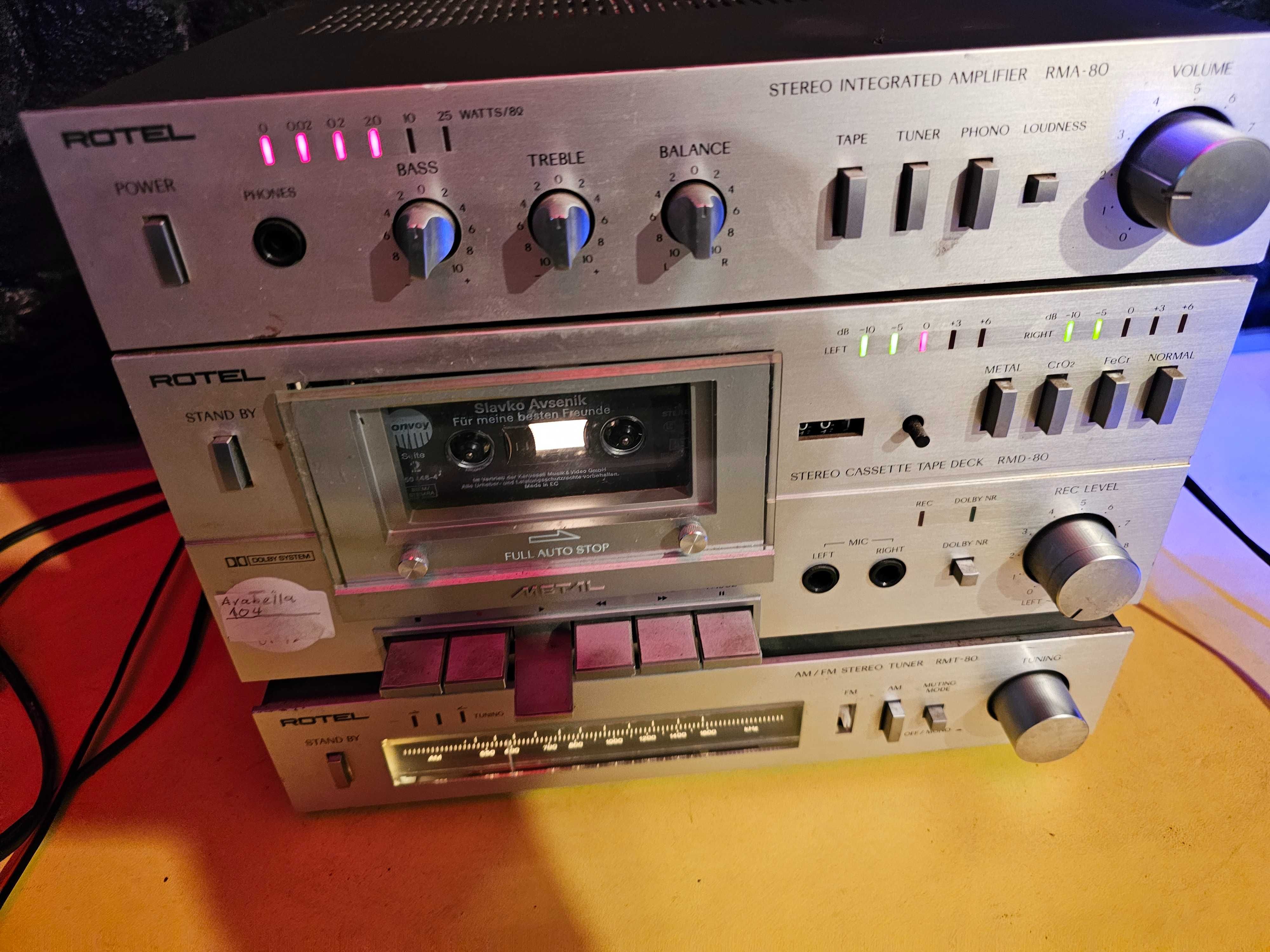 Statie linie Rotel RMA-80 Deck RMD-80 Tuner RMT-80 JAPAN