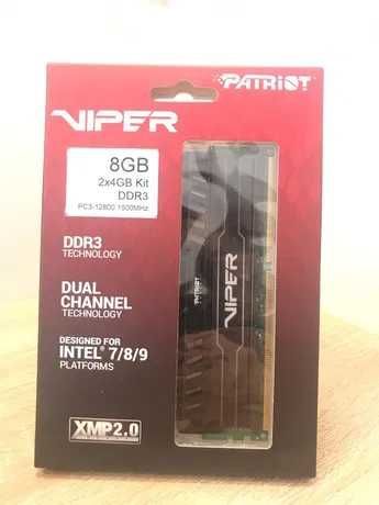 Kit ram desktop patriot viper 8gb 2x4gb ddr3 1600mhz Nou sigilat.