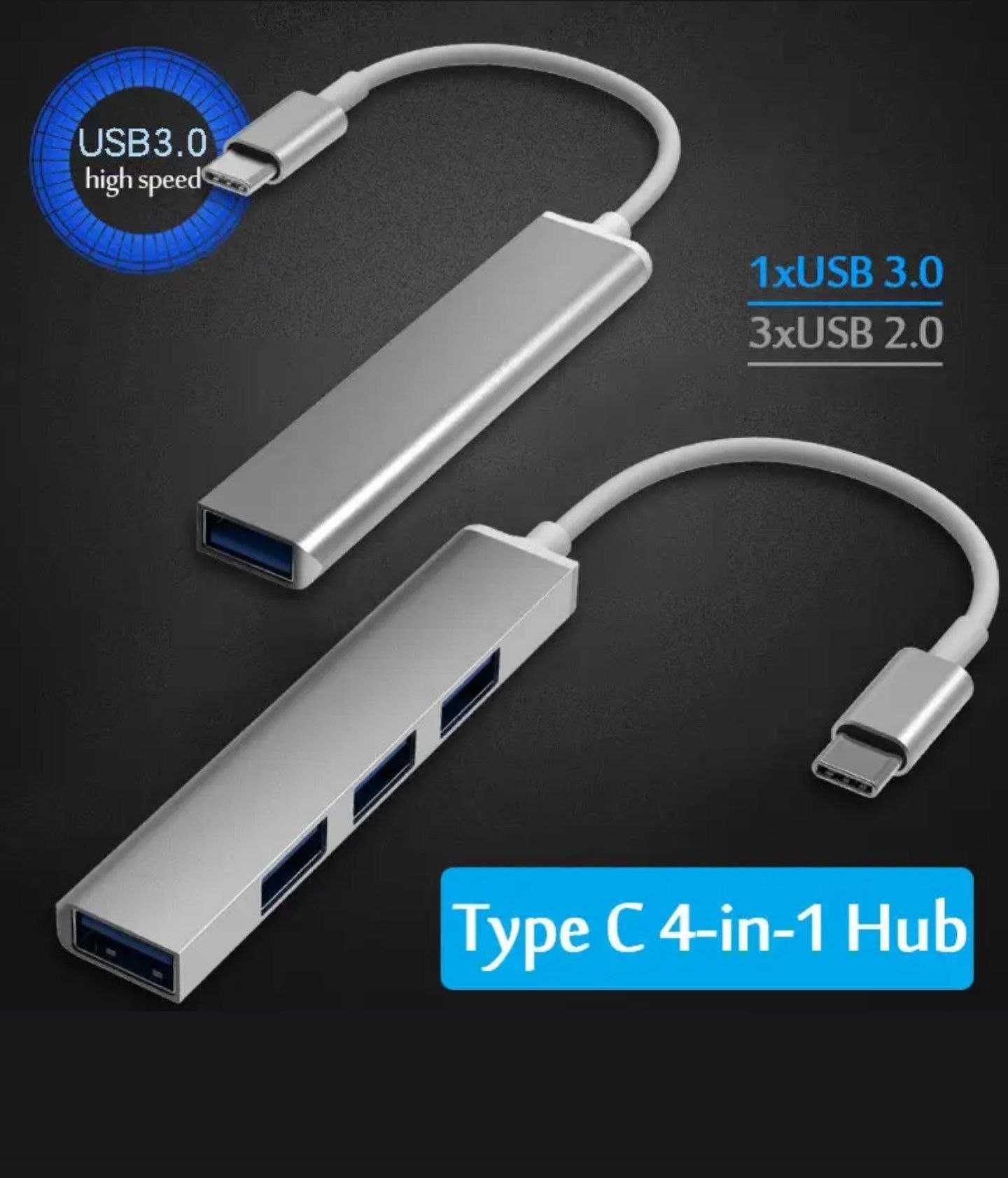 НОВЫЙ USB 3.0 hub юсб хаб удлинитель переходник type-c hub Цена 50тыс