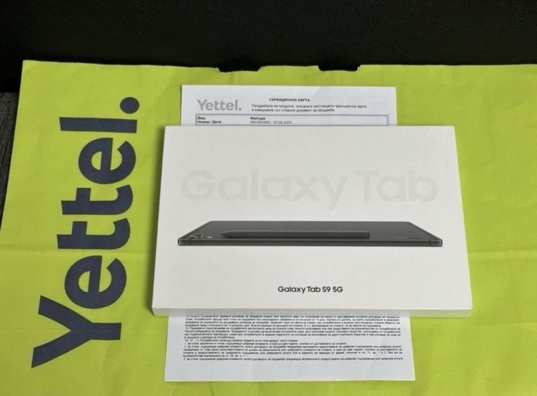 ЗАПЕЧАТАН 256GB Samsung Tab S9 5G Гаранция Yettel до 2025г. Graphite