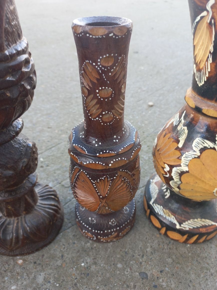 Vaze lemn  vintage