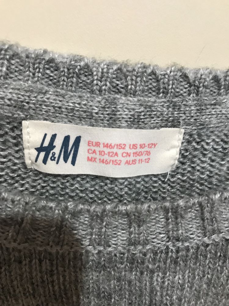 Pulover fete H&M 10-12 ani - 146-152 cm