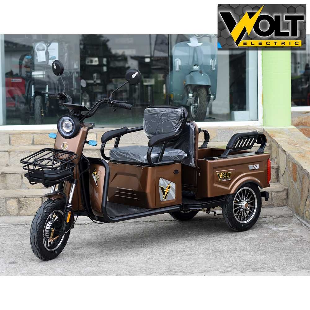 Електрическа двуместна триколка VOLT Electric CARGO LUX 1500W GOLD